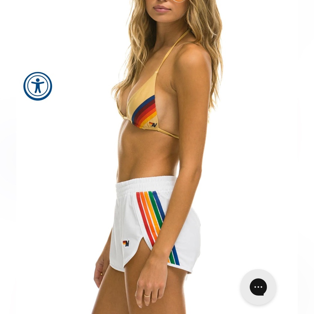 Aviator Nation WOMEN'S 5 STRIPE SHORTS